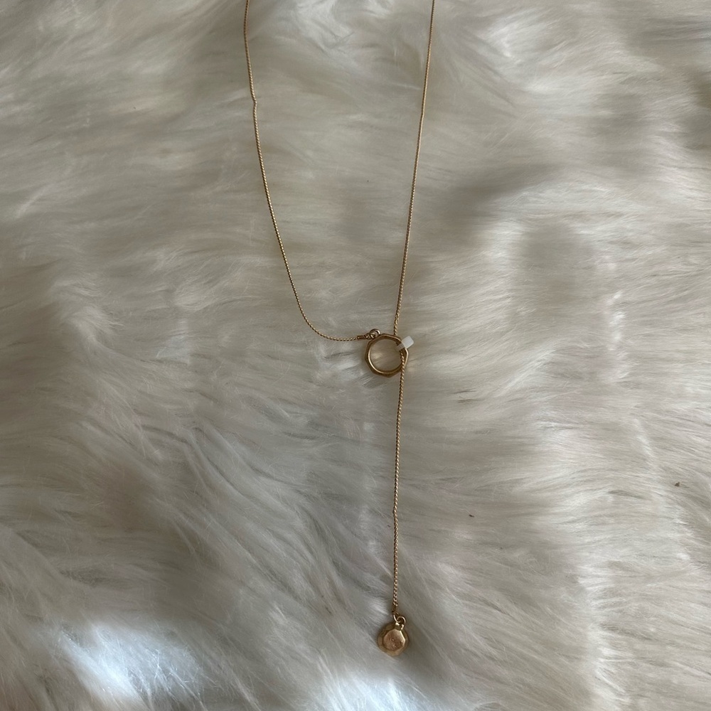 🩷5/$10 1Elegant Gold Necklace with Pearl Accent